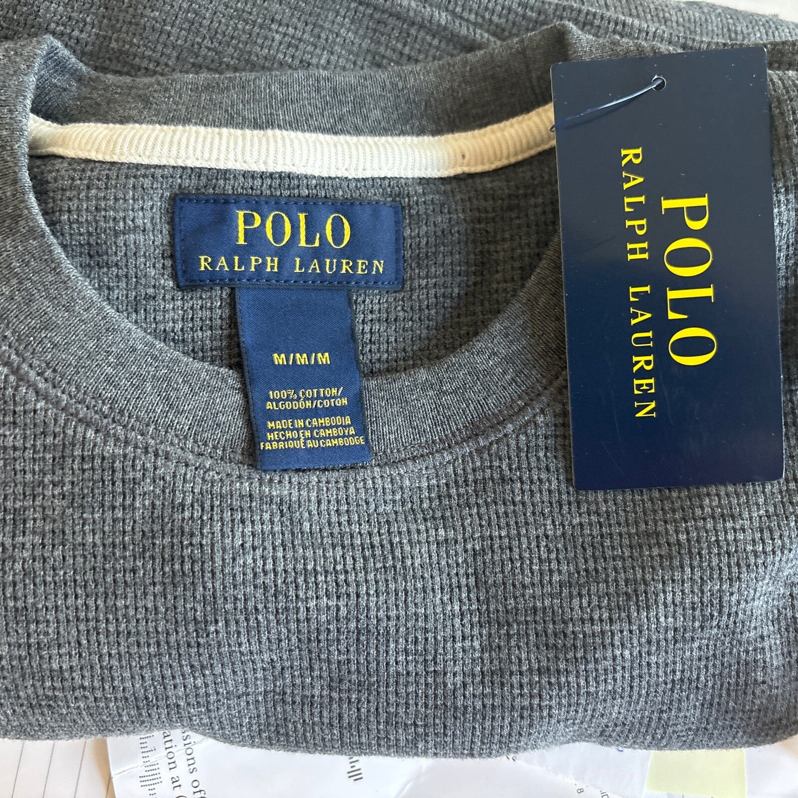 Ralph Lauren holiday polo shirt jersey teen boy man stripe Medium Disney $119 -