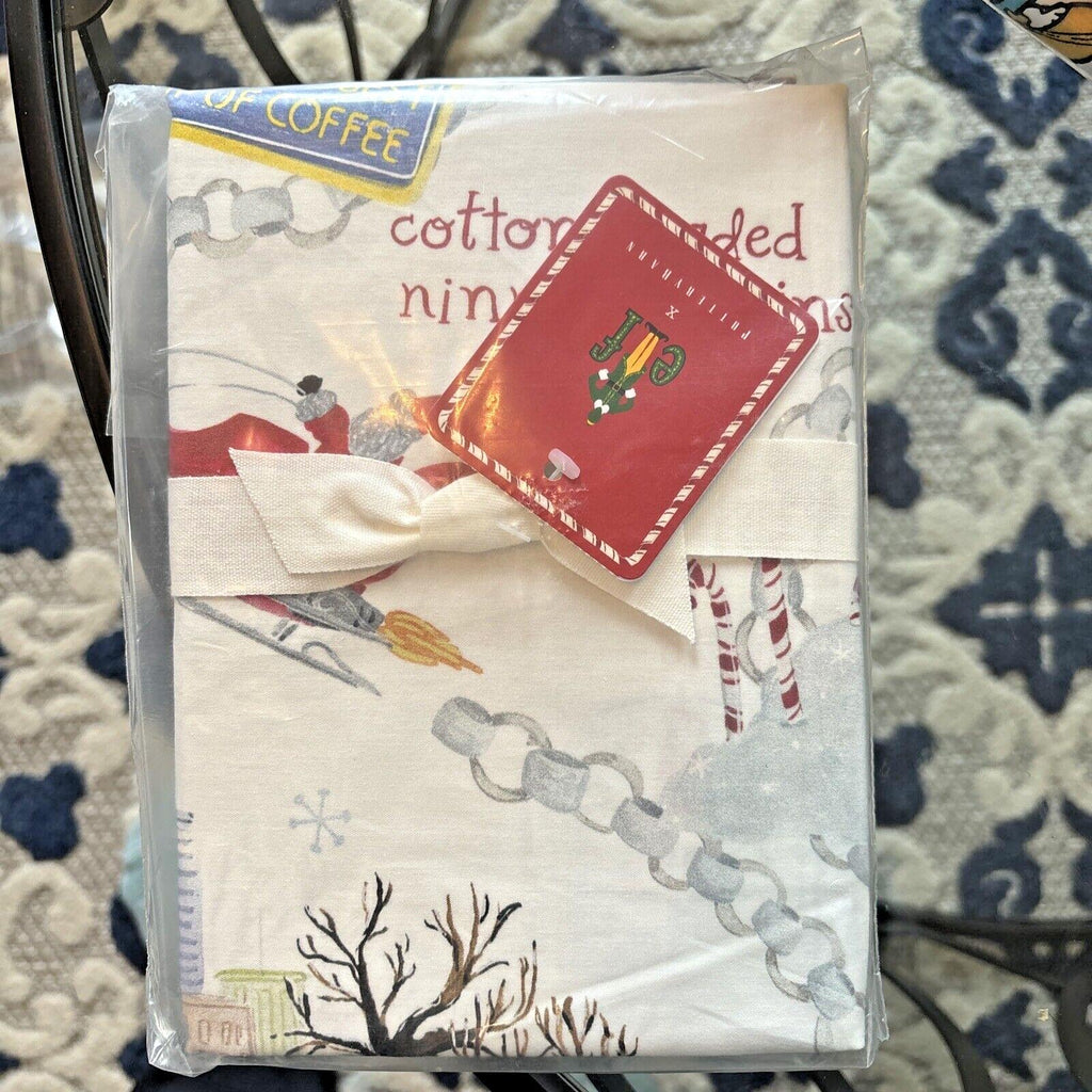 Pottery Barn Holiday Christmas KING Disney ELF village kid Pillowcase SET 2 y