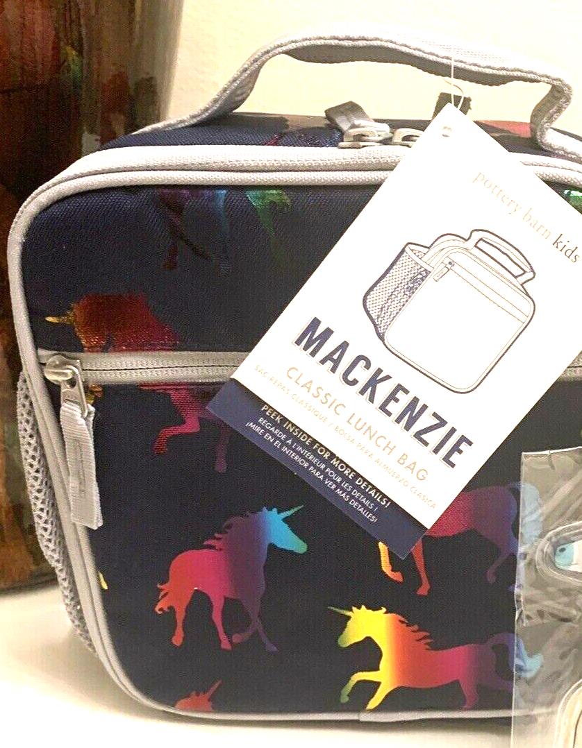 Pottery Barn LUNCH BOX BAG School Disney Rainbow UNICORN holiday gift .