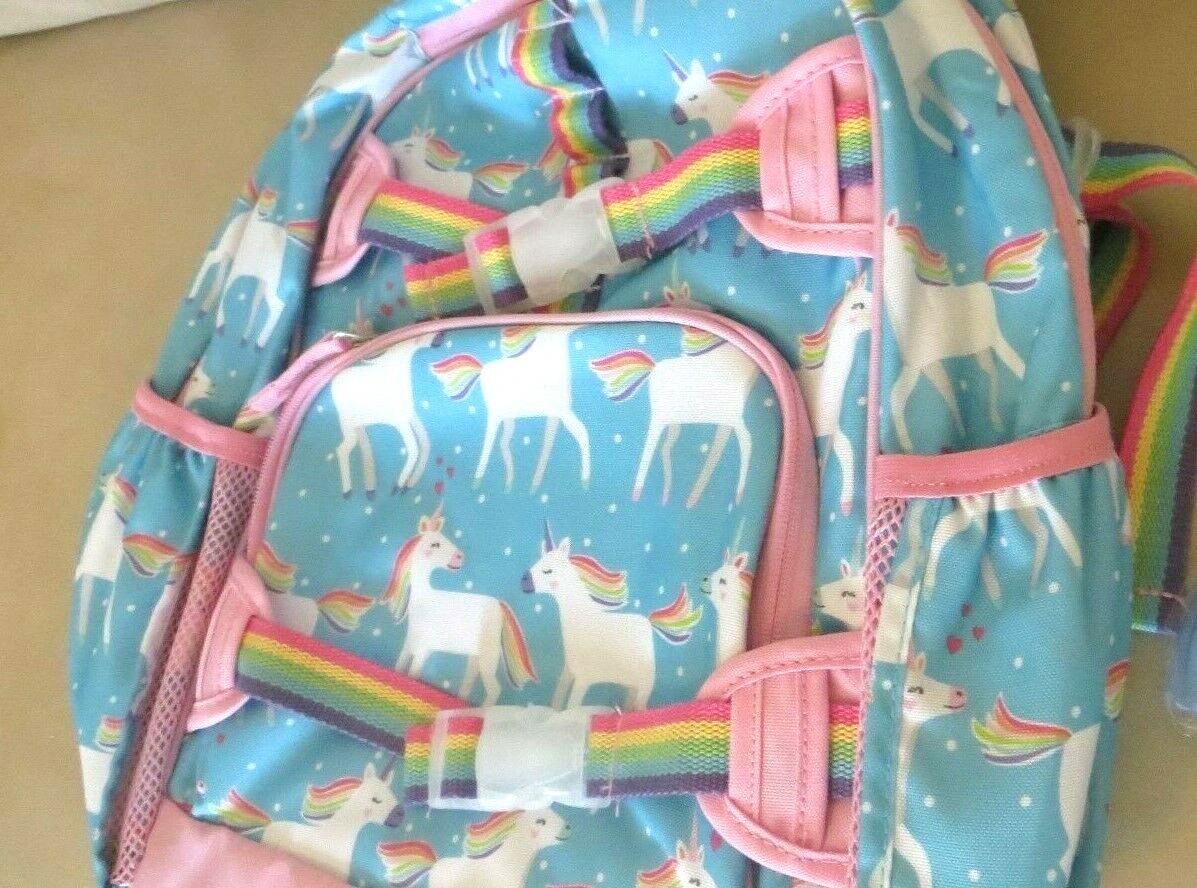 Pottery barn School Disney BACKPACK LARGE Rainbow Unicorn Parade Heart Travel .