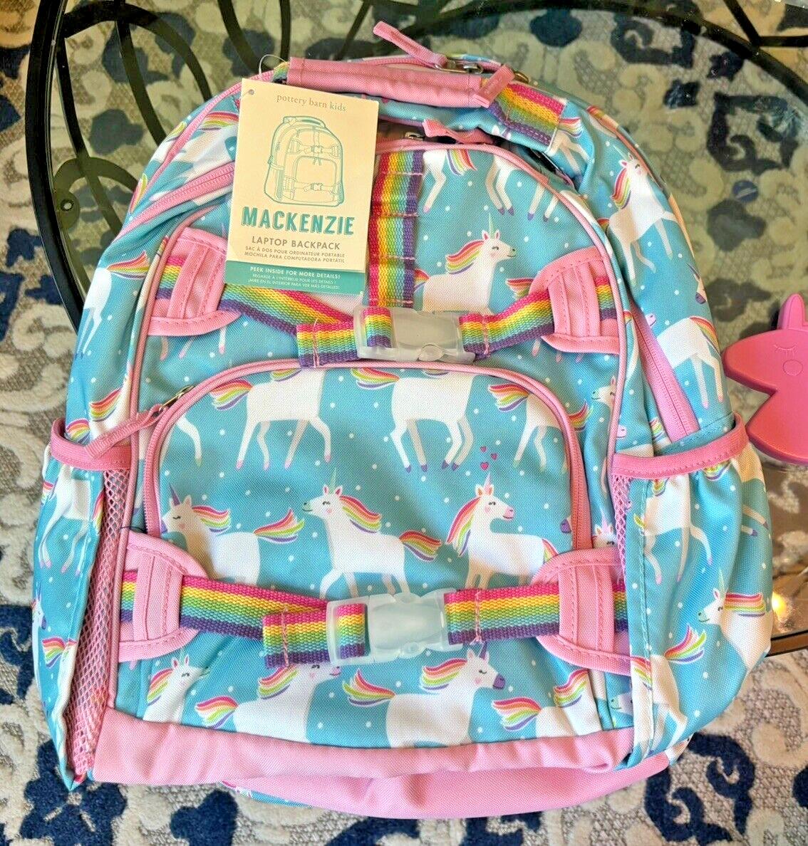 Pottery barn School Disney BACKPACK LARGE Rainbow Unicorn Parade Heart Travel .