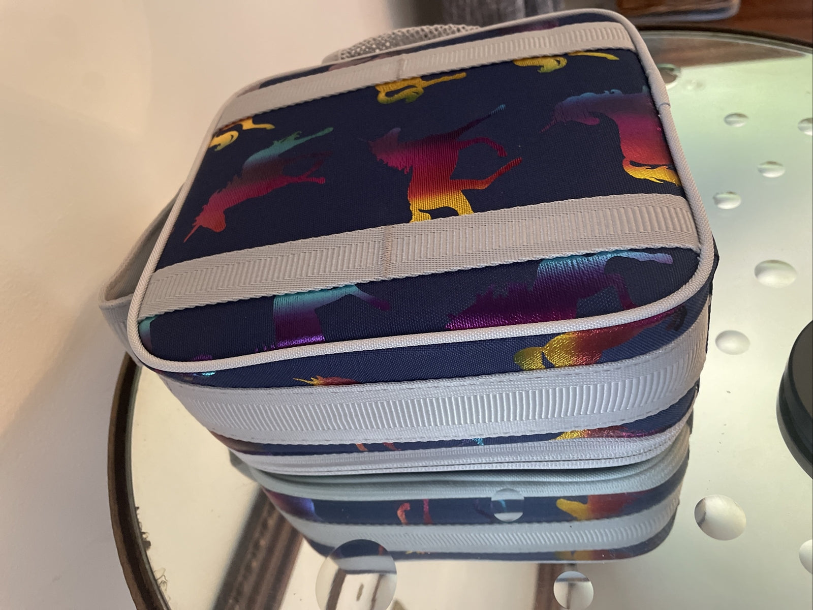 Pottery Barn LUNCH BOX BAG School Disney Rainbow UNICORN holiday gift .
