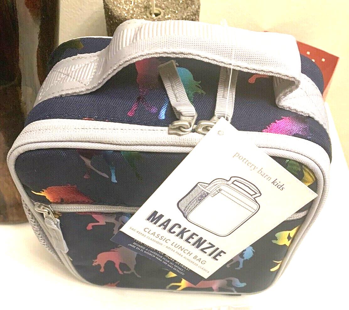 Pottery Barn LUNCH BOX BAG School Disney Rainbow UNICORN holiday gift .