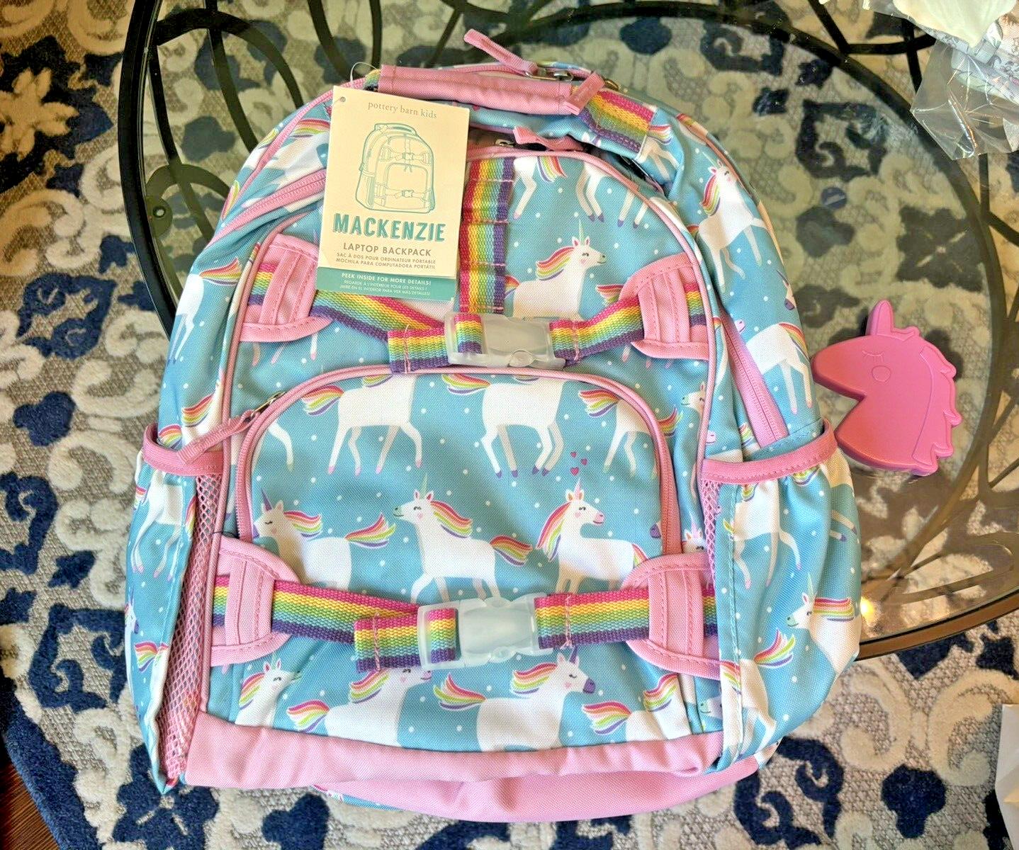Pottery barn School Disney BACKPACK LARGE Rainbow Unicorn Parade Heart Travel .