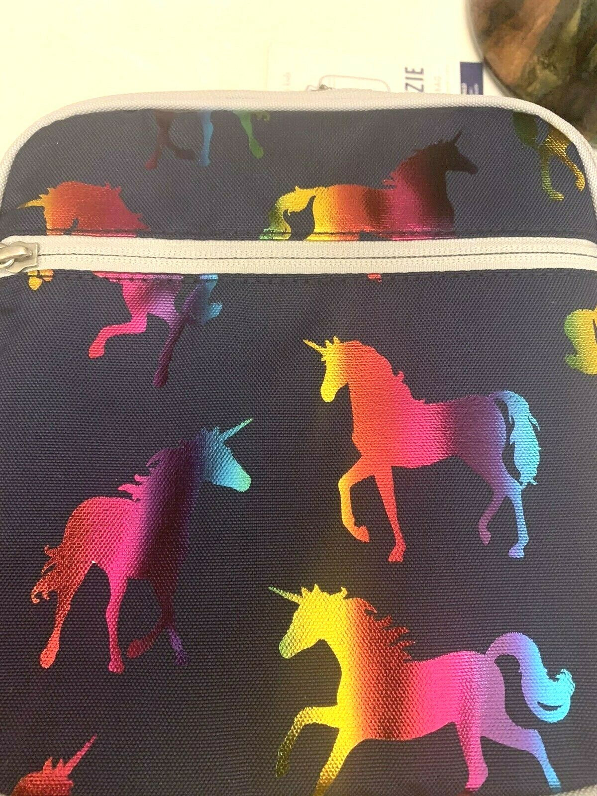Pottery Barn LUNCH BOX BAG School Disney Rainbow UNICORN holiday gift .