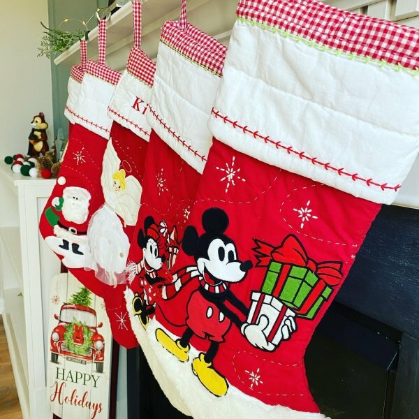 Disney Pottery Barn Holiday MINNIE MOUSE Christmas stocking Mickey gift party `