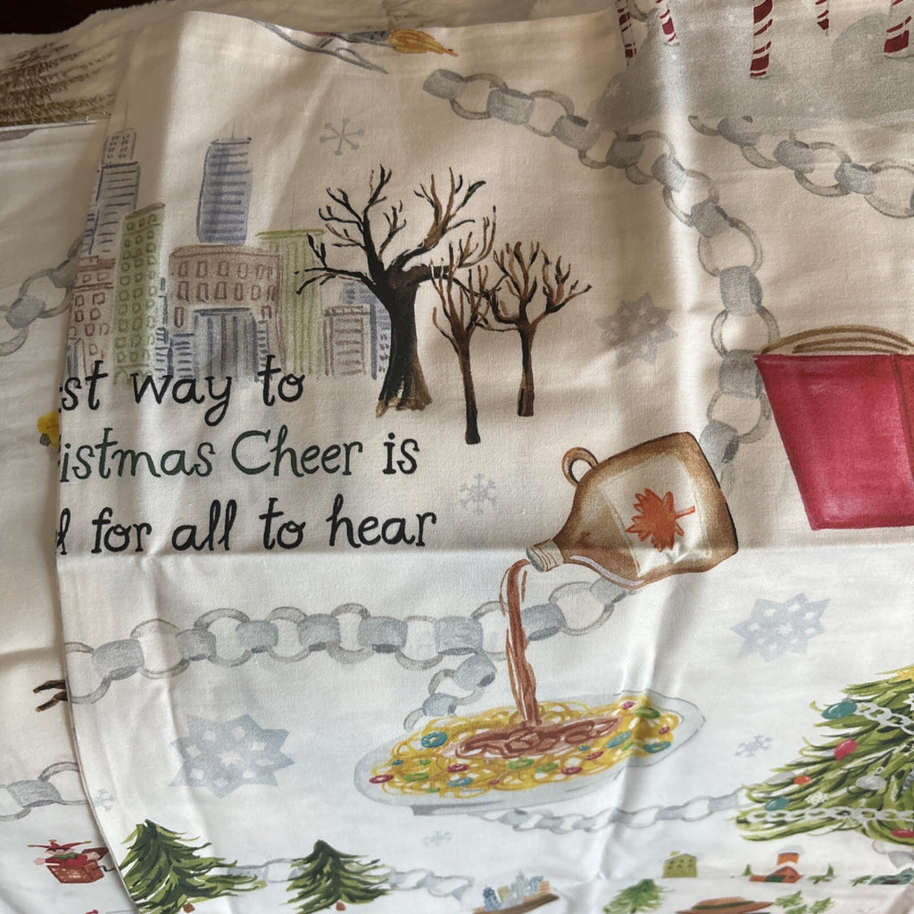 Pottery Barn Holiday Christmas KING Disney ELF village kid Pillowcase SET 2 y