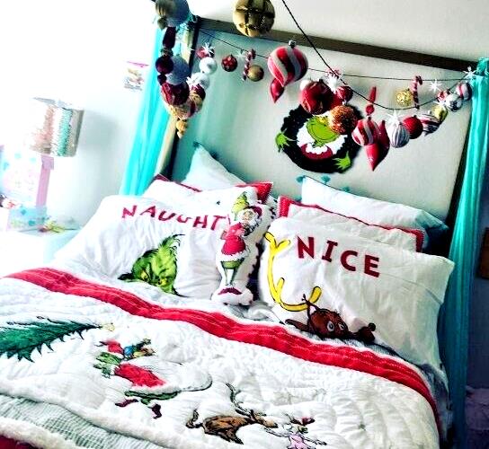Grinch Pottery Barn holiday Christmas PILLOWCASE Dr Seuss Disney TV kid SET 2 =