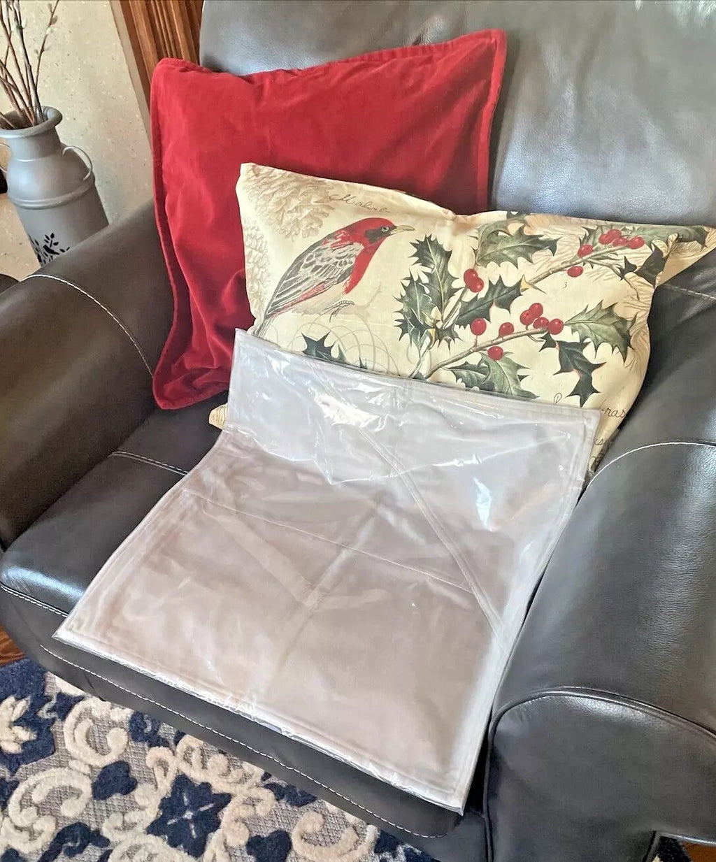 West Elm holiday Velvet Pillow cover sham Birthday Pottery barn gift 18" n