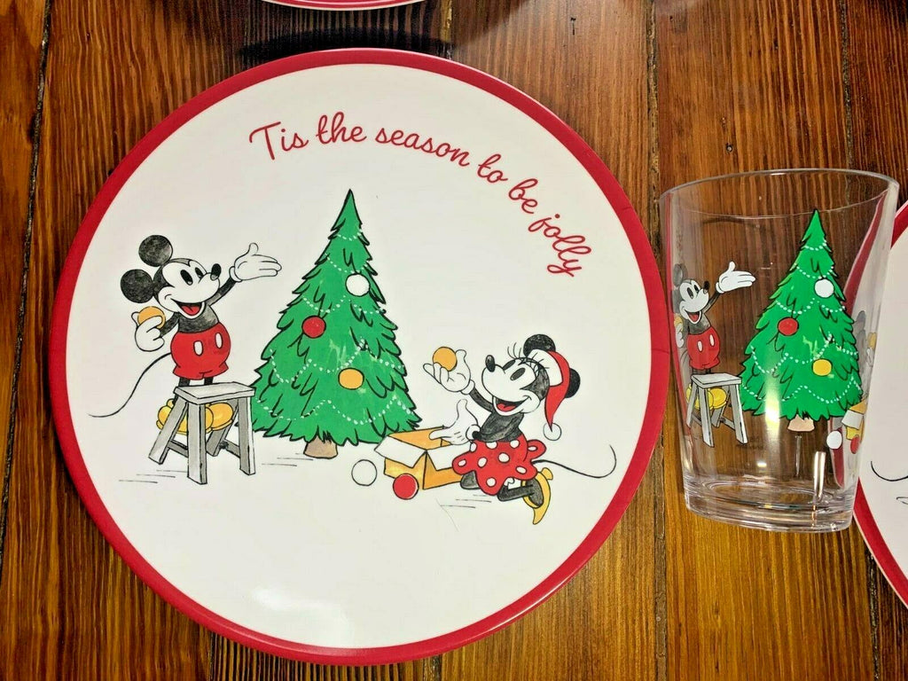 Pottery Barn Mickey Mouse Christmas disneyholiday PLATE CUP Party School gift n