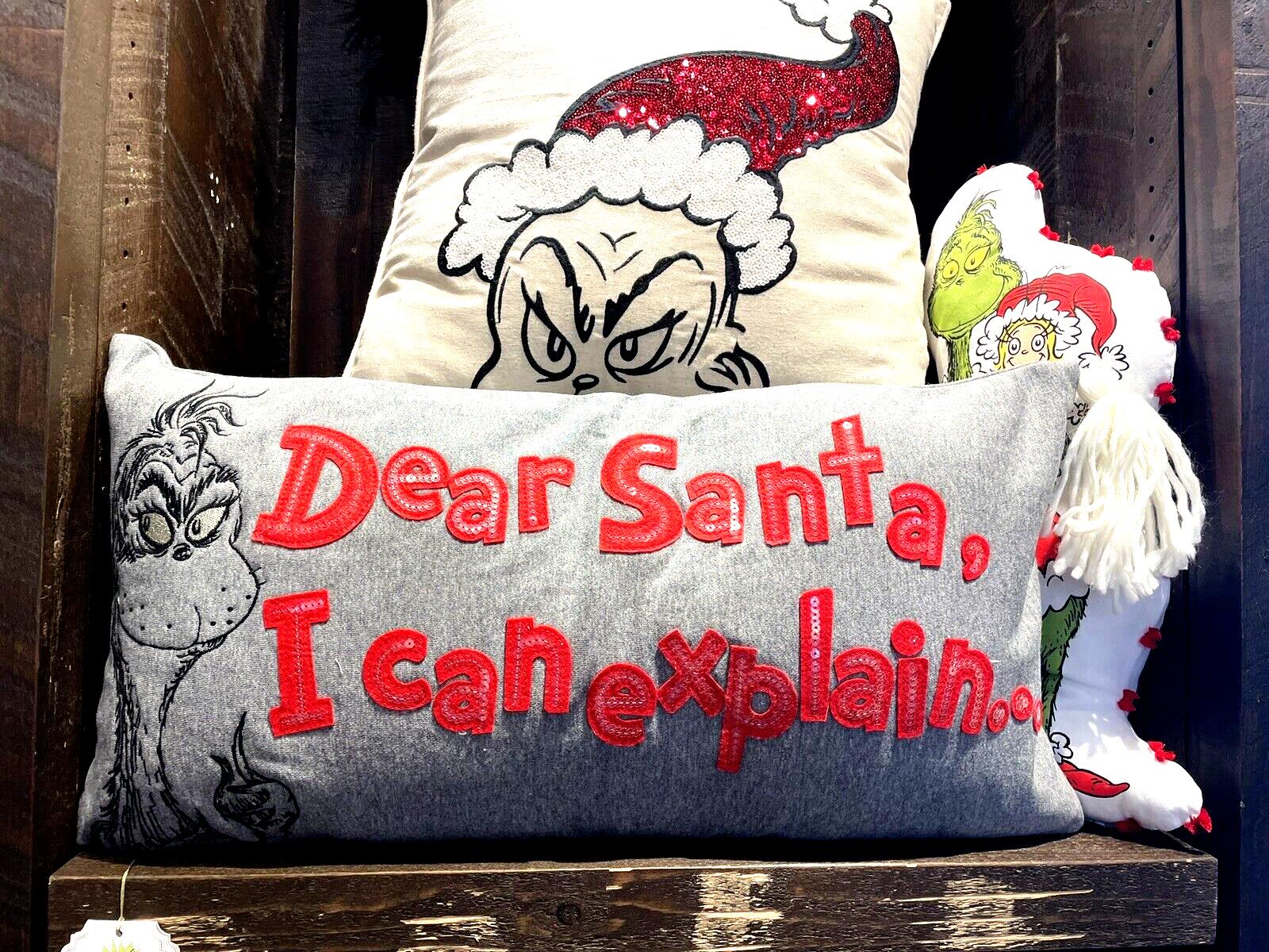pottery barn GRINCH holiday Christmas Seuss pillow cover sham party Disney -