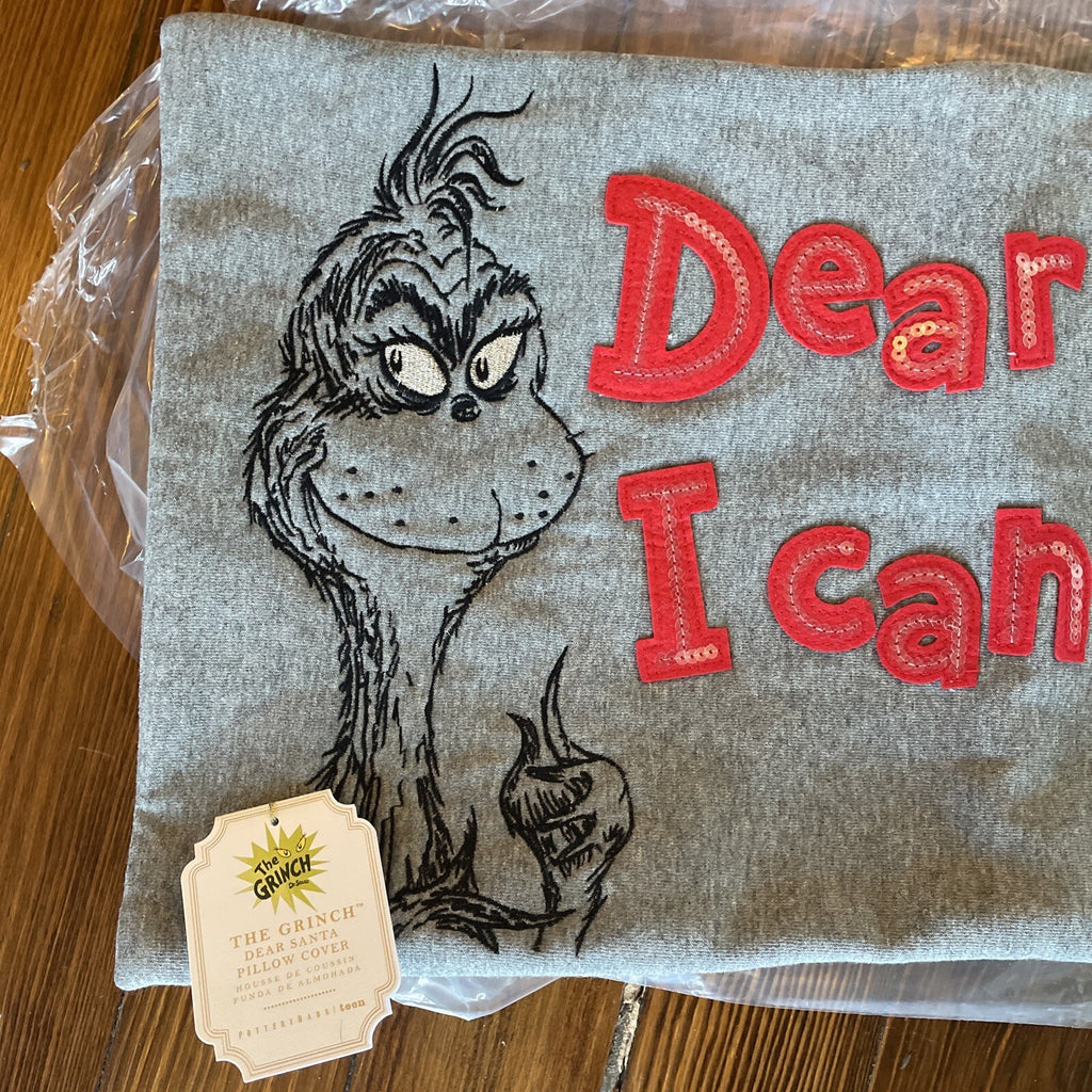 pottery barn GRINCH holiday Christmas Seuss pillow cover sham party Disney -