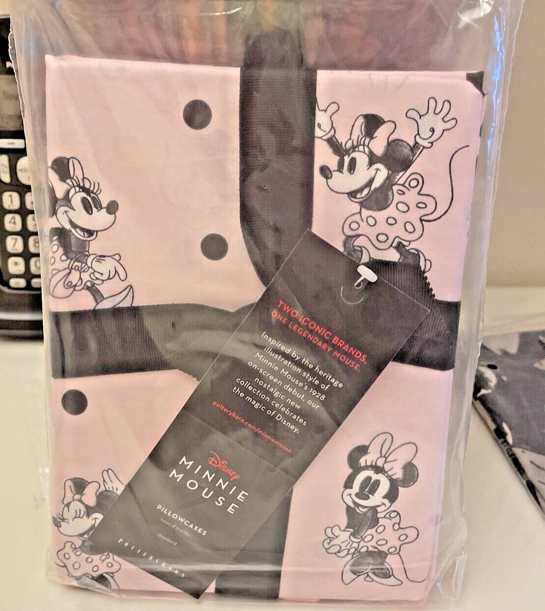 Disney Pottery Barn Mickey Minnie Mouse pillowcase gift Birthday KID SET 2 ?? y