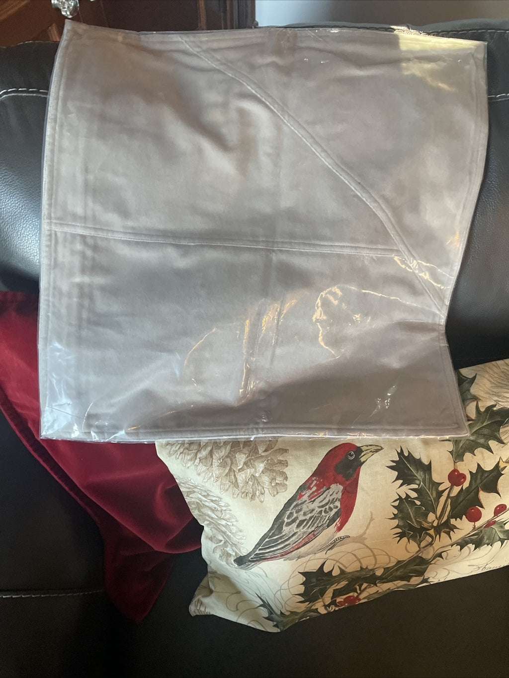 West Elm holiday Velvet Pillow cover sham Birthday Pottery barn gift 18" n