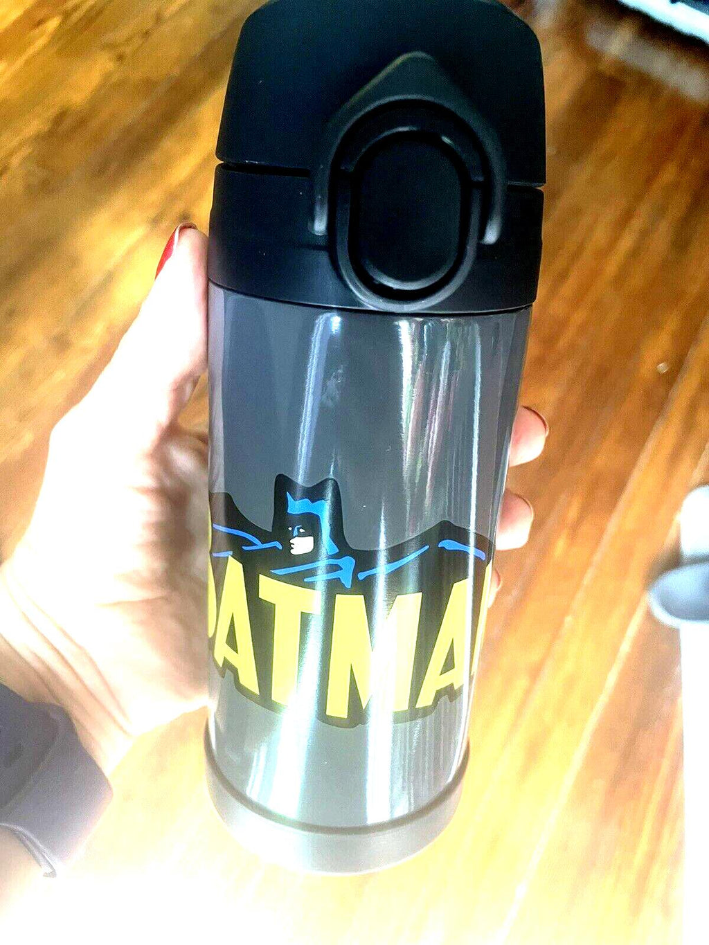 Pottery Barn School Disney Marvel BATMAN boy space pre k Travel water bottle ,