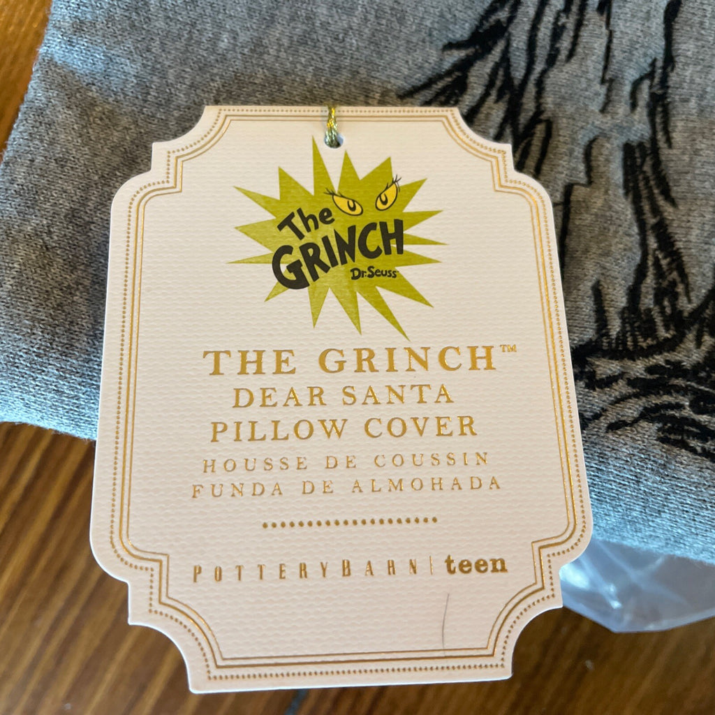 pottery barn GRINCH holiday Christmas Seuss pillow cover sham party Disney -