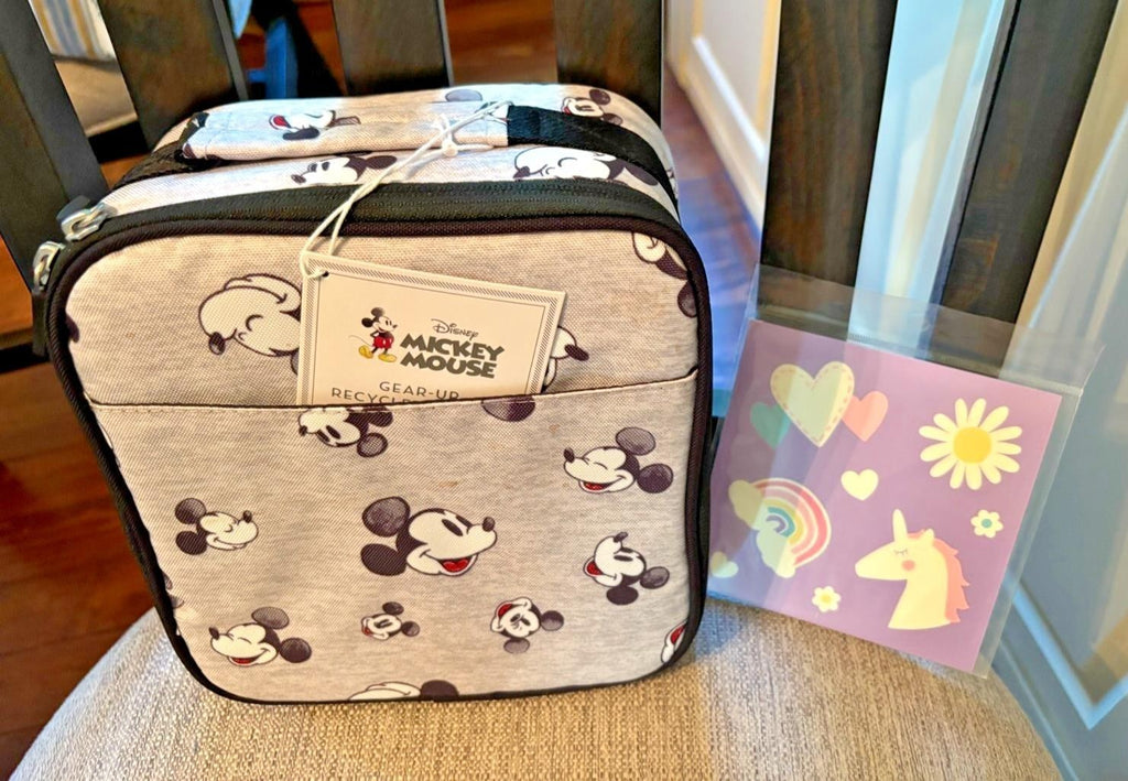Pottery Barn School Disney Snoopy Mickey BACKPACK LUNCH BOX travel BAG Peanuts /