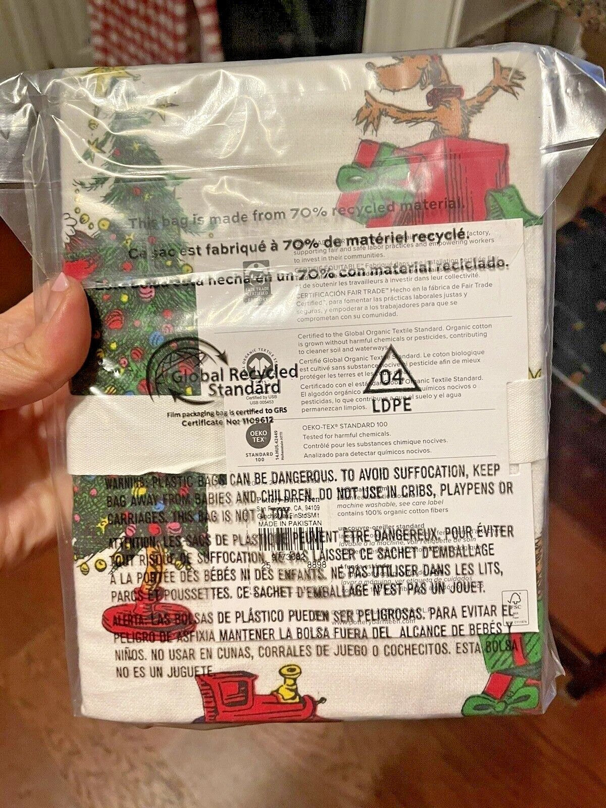 Pottery Barn GRINCH Christmas Holiday Seuss MAX kid school pillow sham SET 2 =