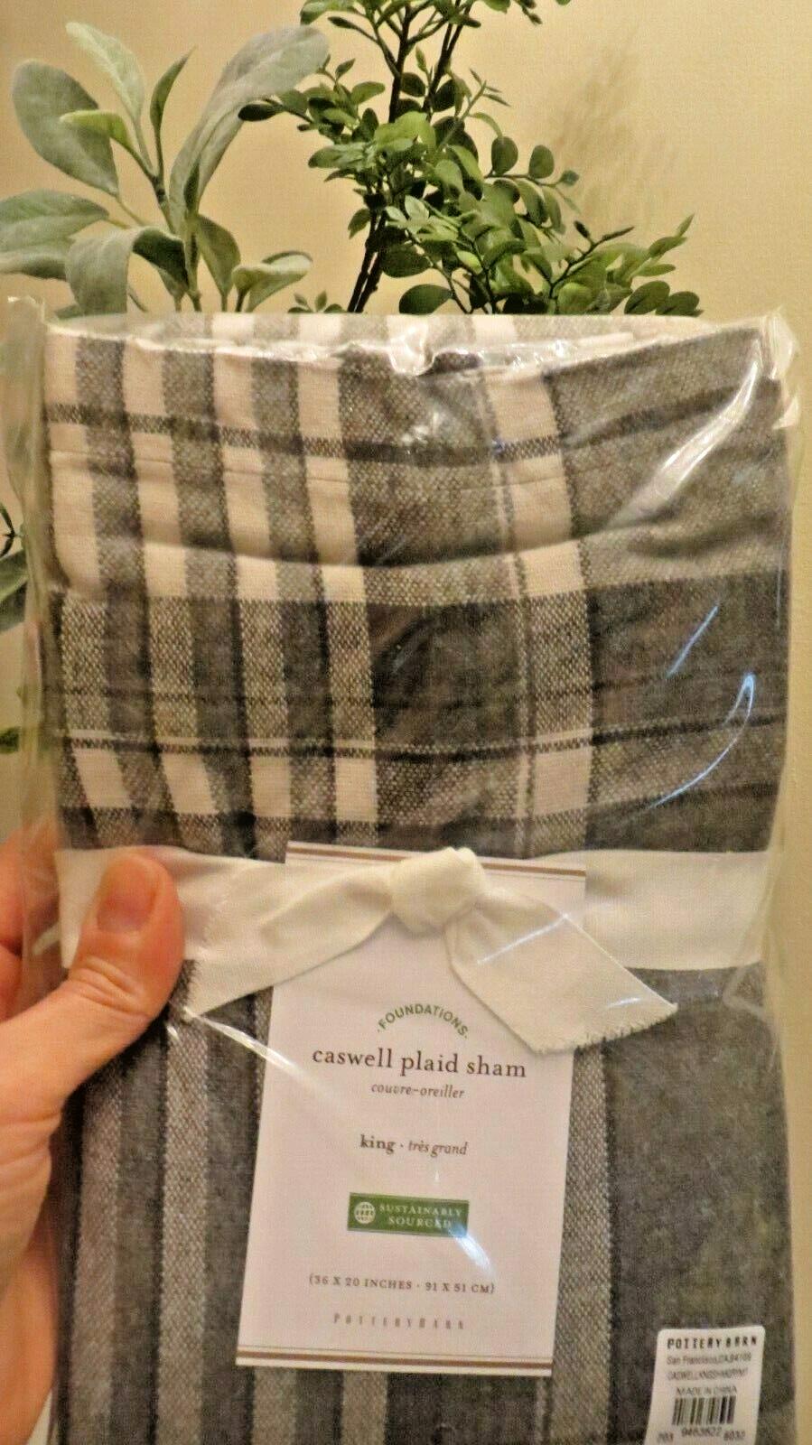 Pottery Barn King SHAM PLAID Christmas Disney holiday school space party hero 1