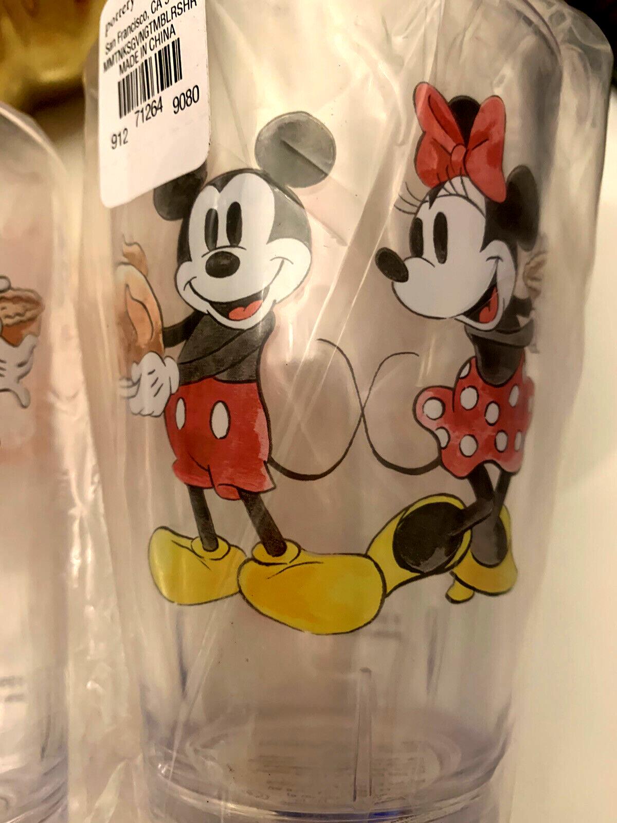 Disney Mickey Mouse holiday Pottery Barn Cup Thanksgiving school kid party SET 2