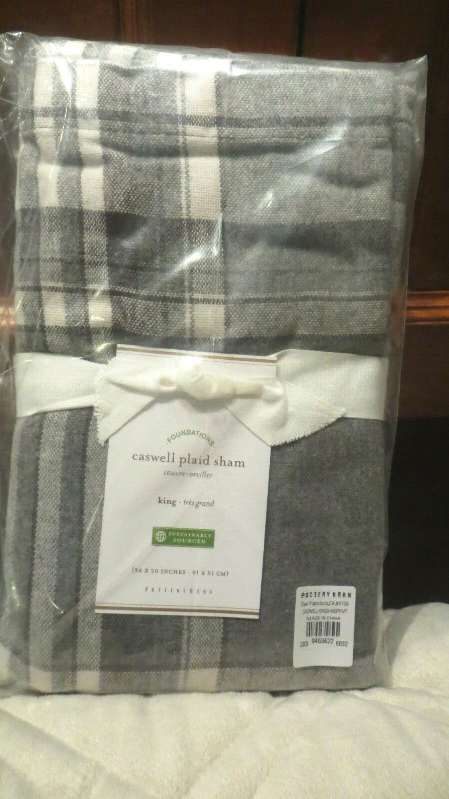 Pottery Barn King SHAM PLAID Christmas Disney holiday school space party hero 1