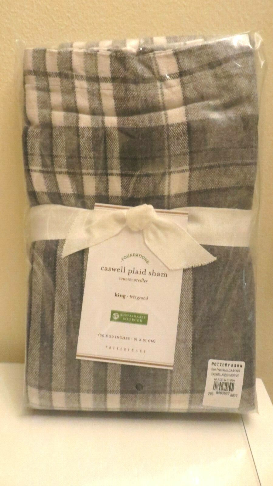Pottery Barn King SHAM PLAID Christmas Disney holiday school space party hero 1