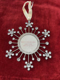 pottery barn holiday ornament Christmas Snowflake gift school picture kid `