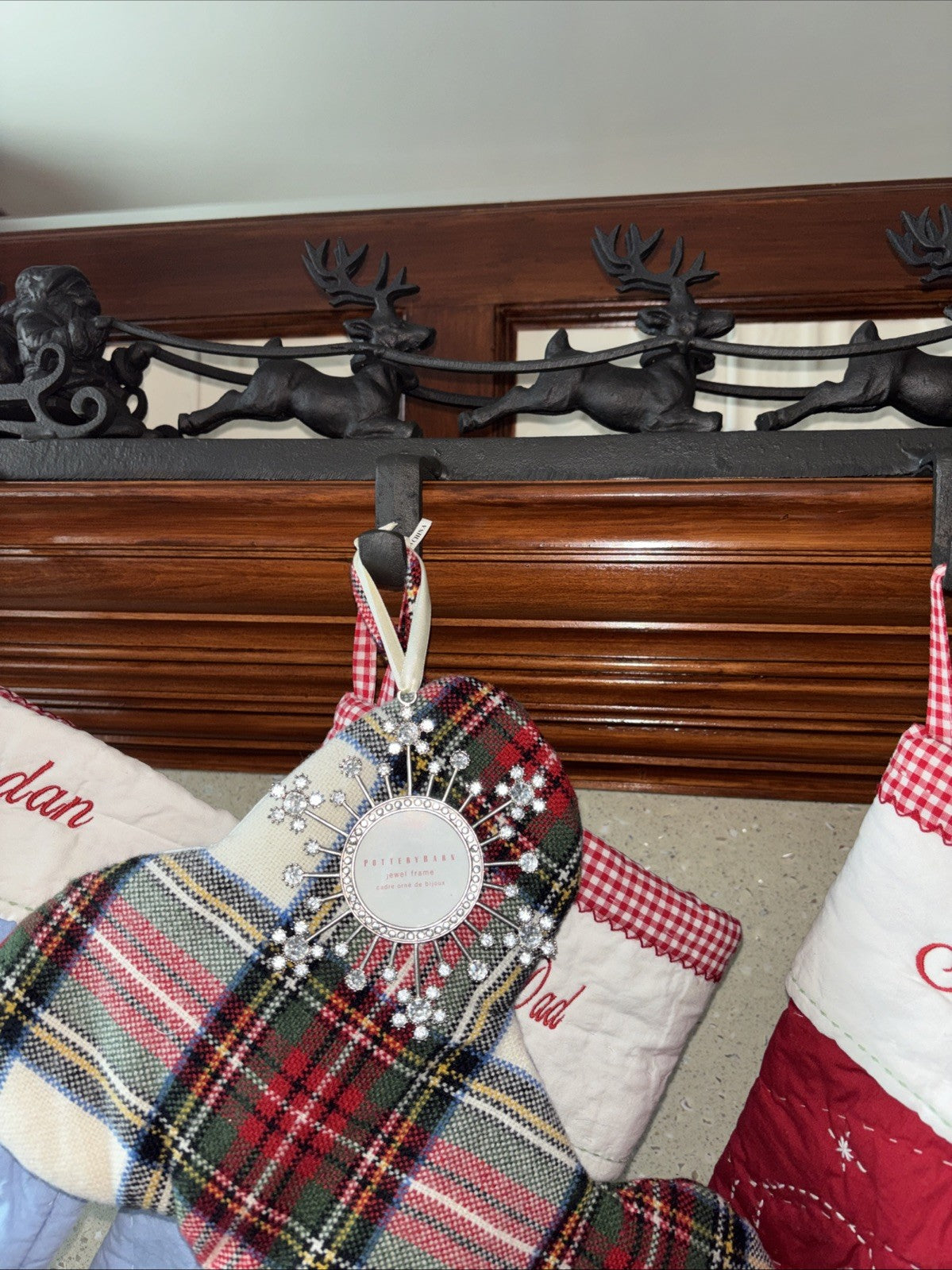 pottery barn holiday ornament Christmas Snowflake gift school picture kid `
