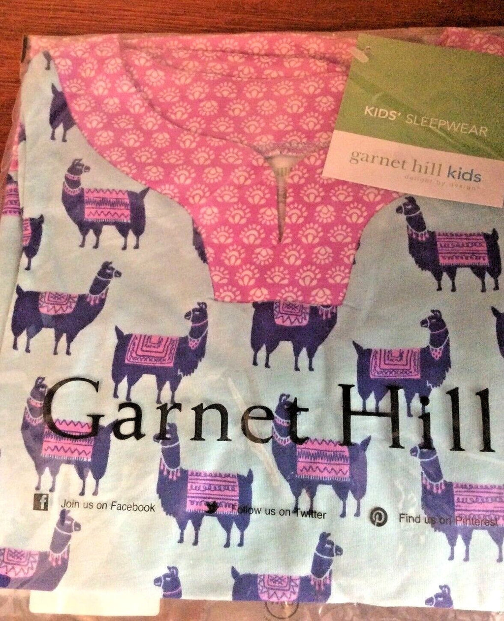 Garnet Hill Holiay pajama pj Disney Llama SLEEP Gown gift party girl ?? a