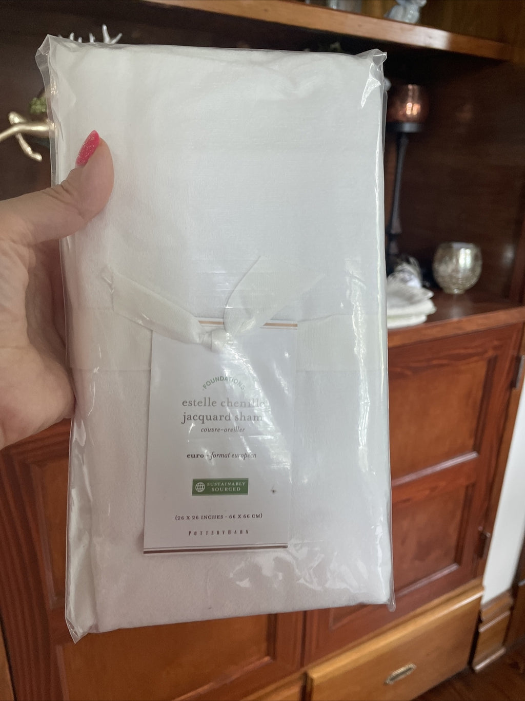 Disney Pottery Barn Pillow SHAM holiday white euro princess teen gift school =