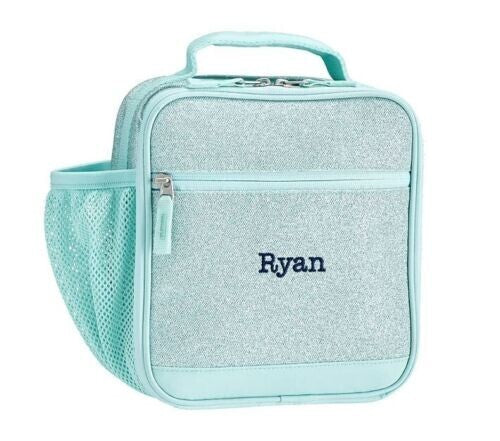 Pottery barn LUNCH BOX bag school Disney Mermaid +WATER BOTTLE set rainbow ?? .