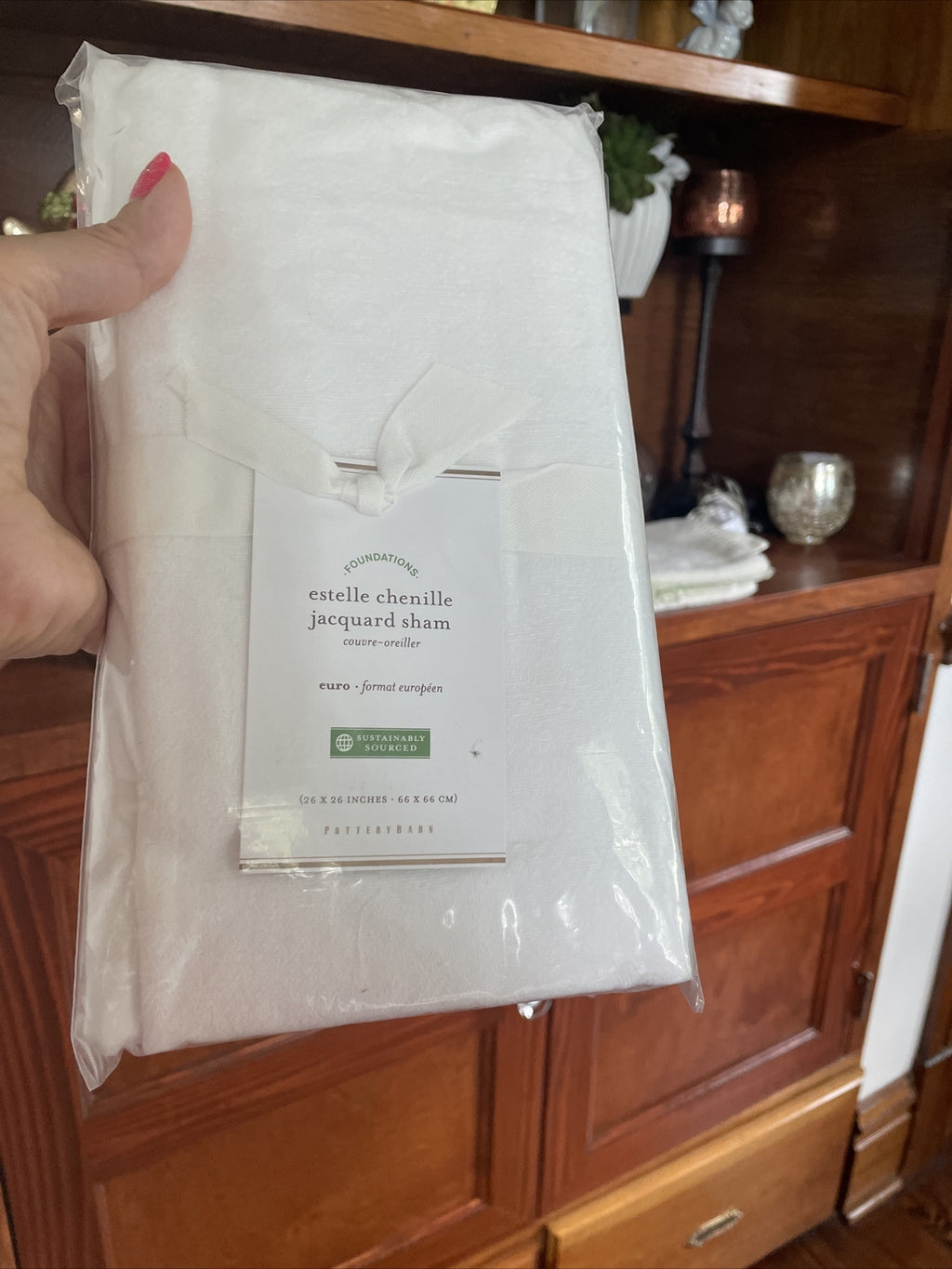 Disney Pottery Barn Pillow SHAM holiday white euro princess teen gift school =