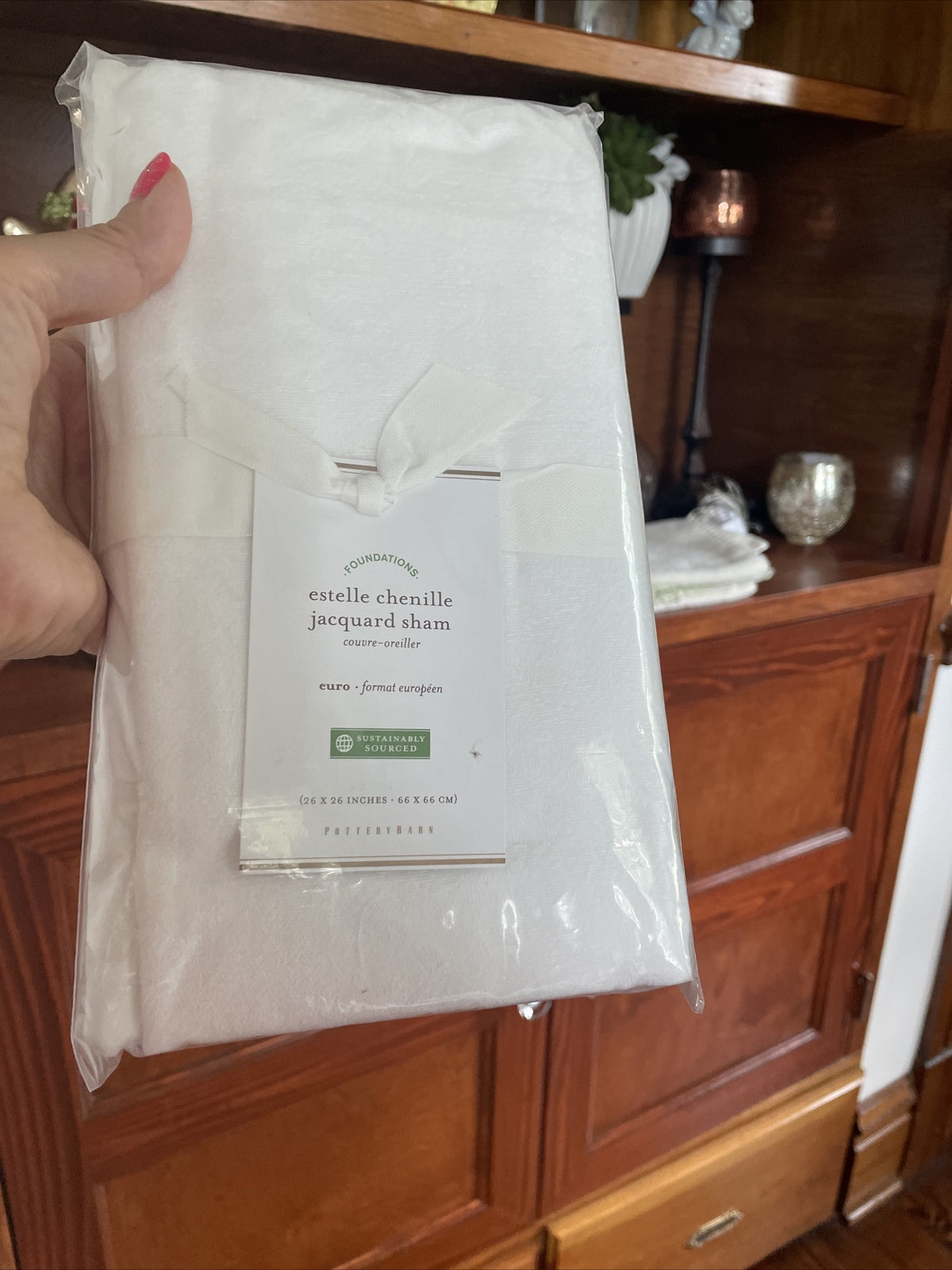 Disney Pottery Barn Pillow SHAM holiday white euro princess teen gift school =