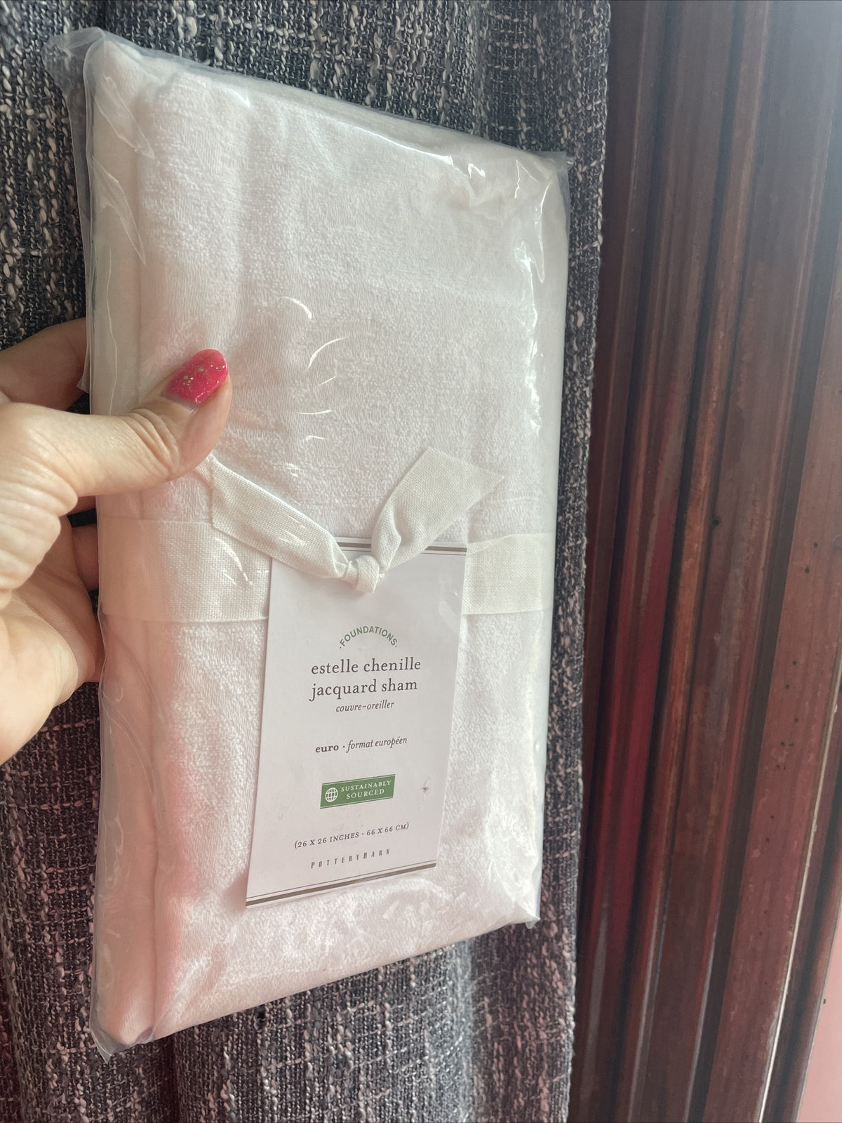 Disney Pottery Barn Pillow SHAM holiday white euro princess teen gift school =