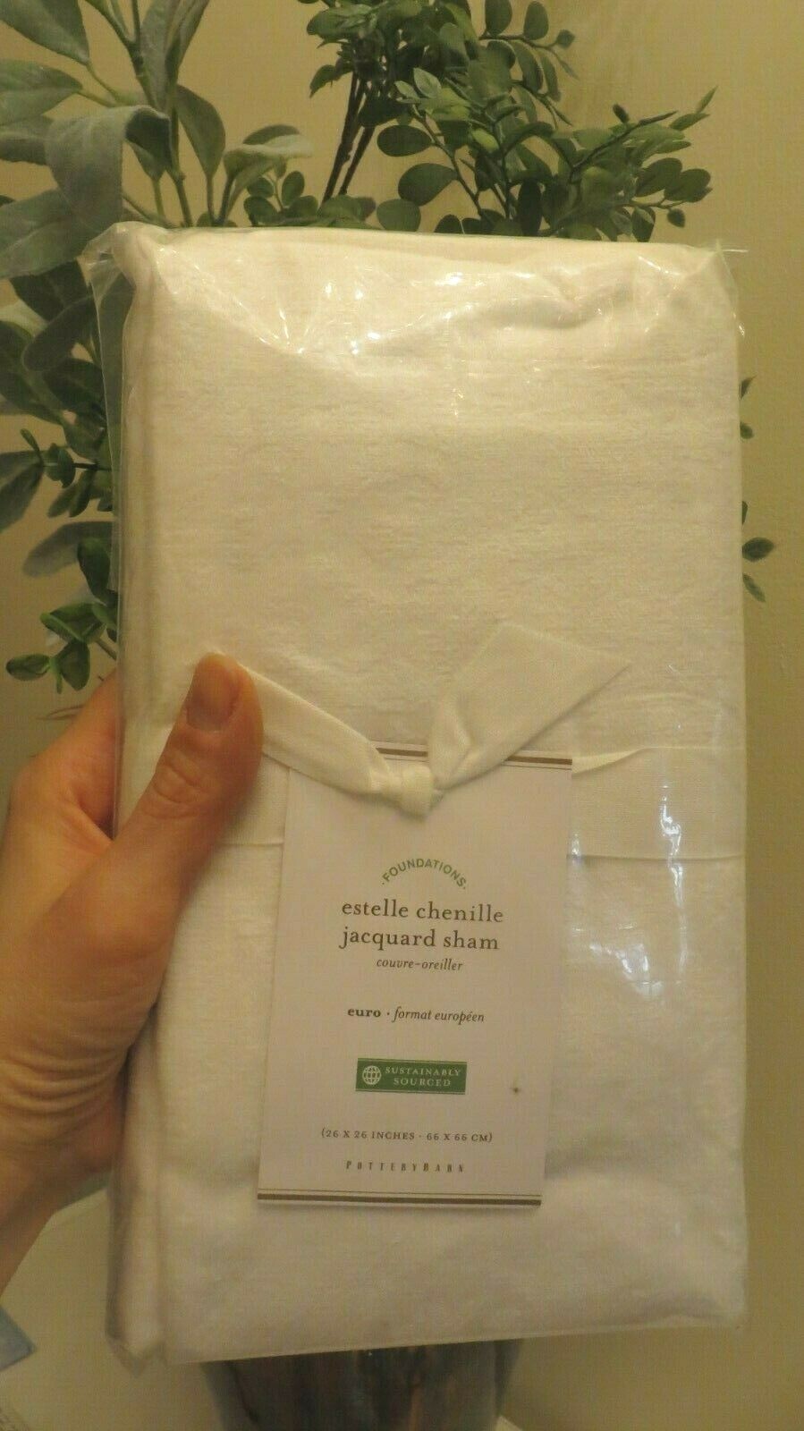 Disney Pottery Barn Pillow SHAM holiday white euro princess teen gift school =