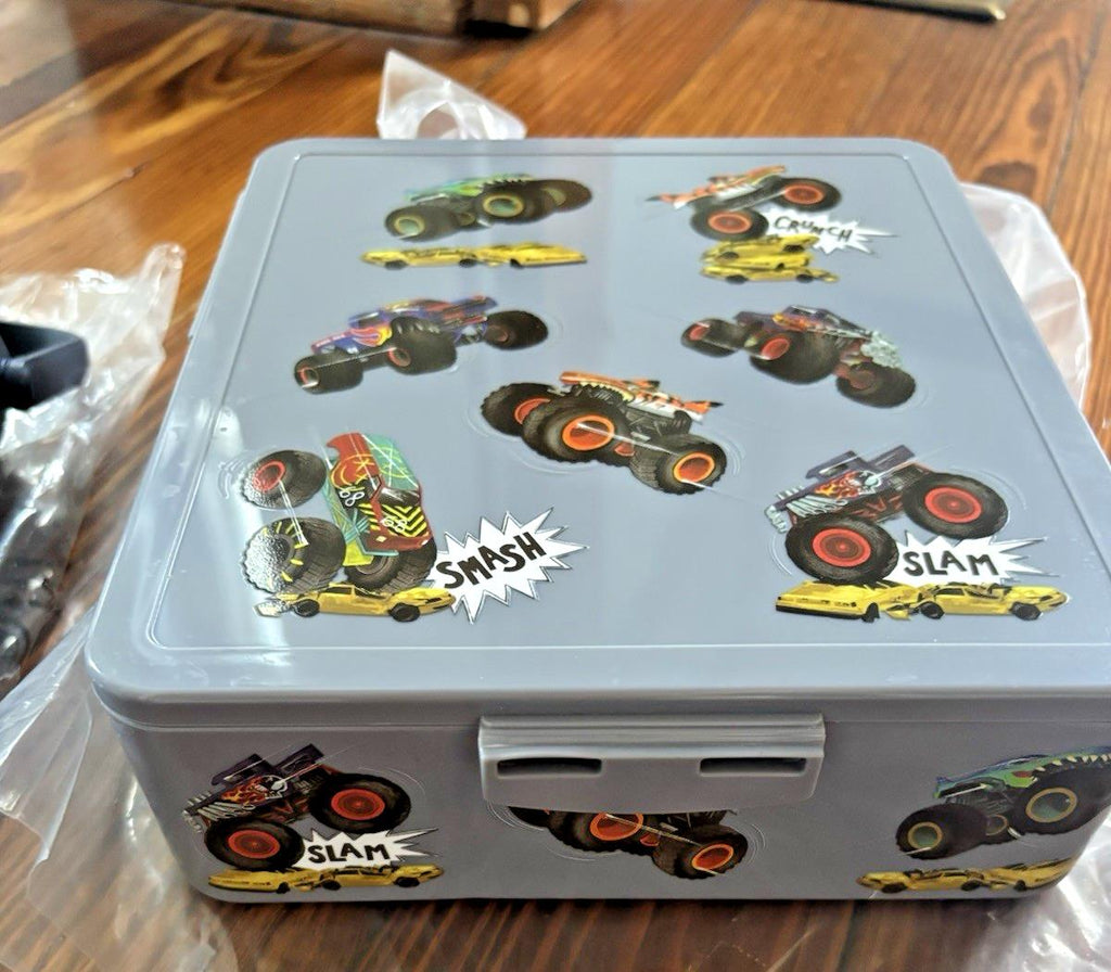 Pottery barn school Monster Wheels car Bento lunch box Disney party gift boy .