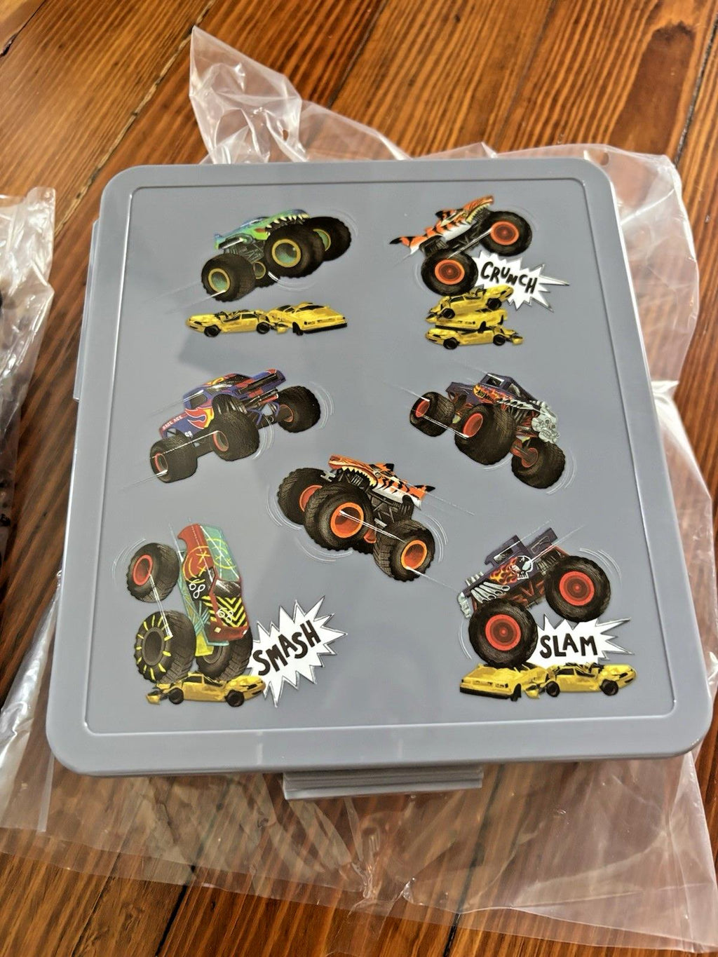 Pottery barn school Monster Wheels car Bento lunch box Disney party gift boy .