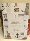 Pottery Barn PILLOWCASE Salty Dog Holiday Christmas Bones Halloween party kid y