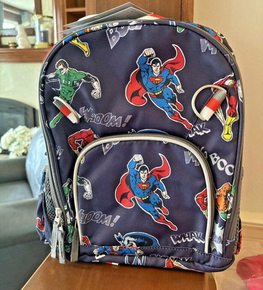 Pottery barn School backpack Superman Marvel Comic travel sport bag Boy kid ??