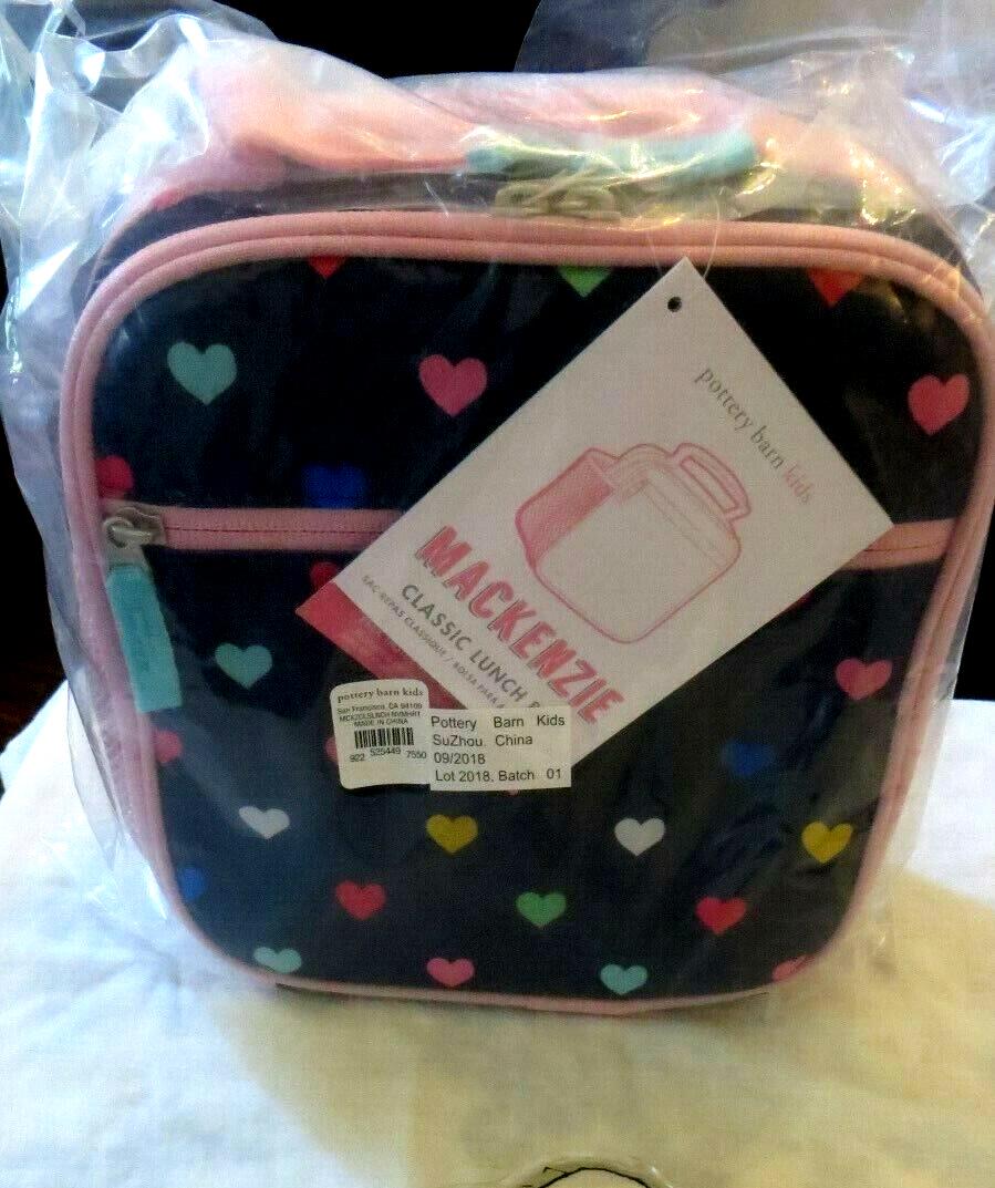 Pottery Barn LUNCH BOX BAG school Rainbow heart pink travel gift pre k girl ,