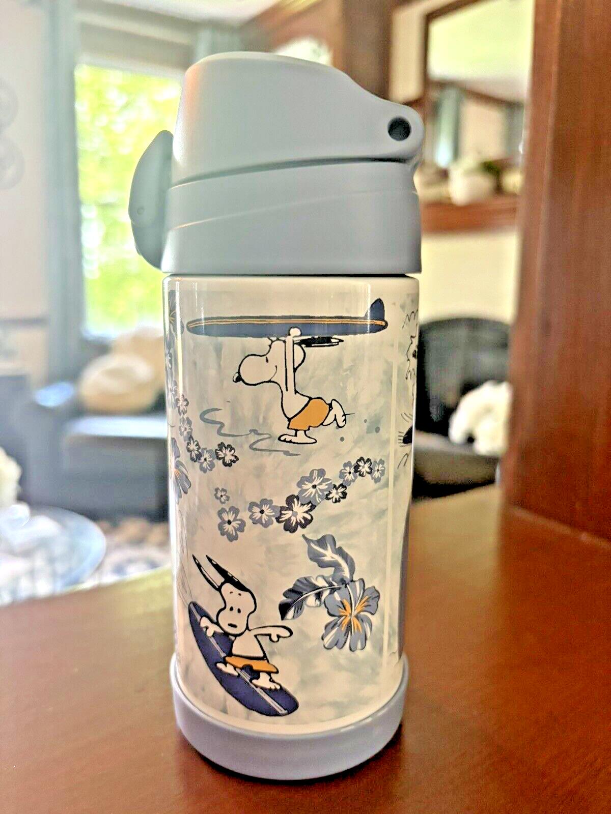 Pottery barn kids school Snoopy Peanuts Disney Water Bottle boy beach travel .