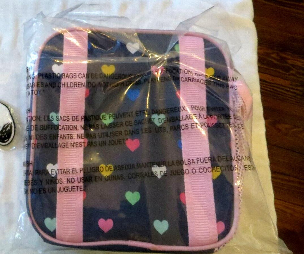 Pottery Barn LUNCH BOX BAG school Rainbow heart pink travel gift pre k girl ,