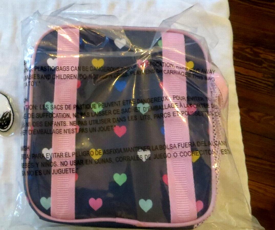 Pottery Barn LUNCH BOX BAG school Rainbow heart pink travel gift pre k girl ,