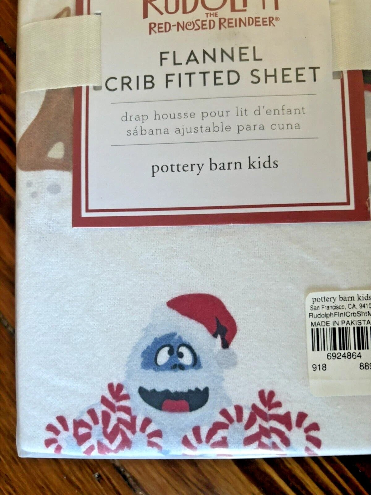 Pottery barn Rudolph Santa Disney Crib Sheet Baby Toddler holiday Christmas `