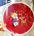 Disney Pottery Barn holiday Plate Rudolph Hermey Santa Christmas gift party ]