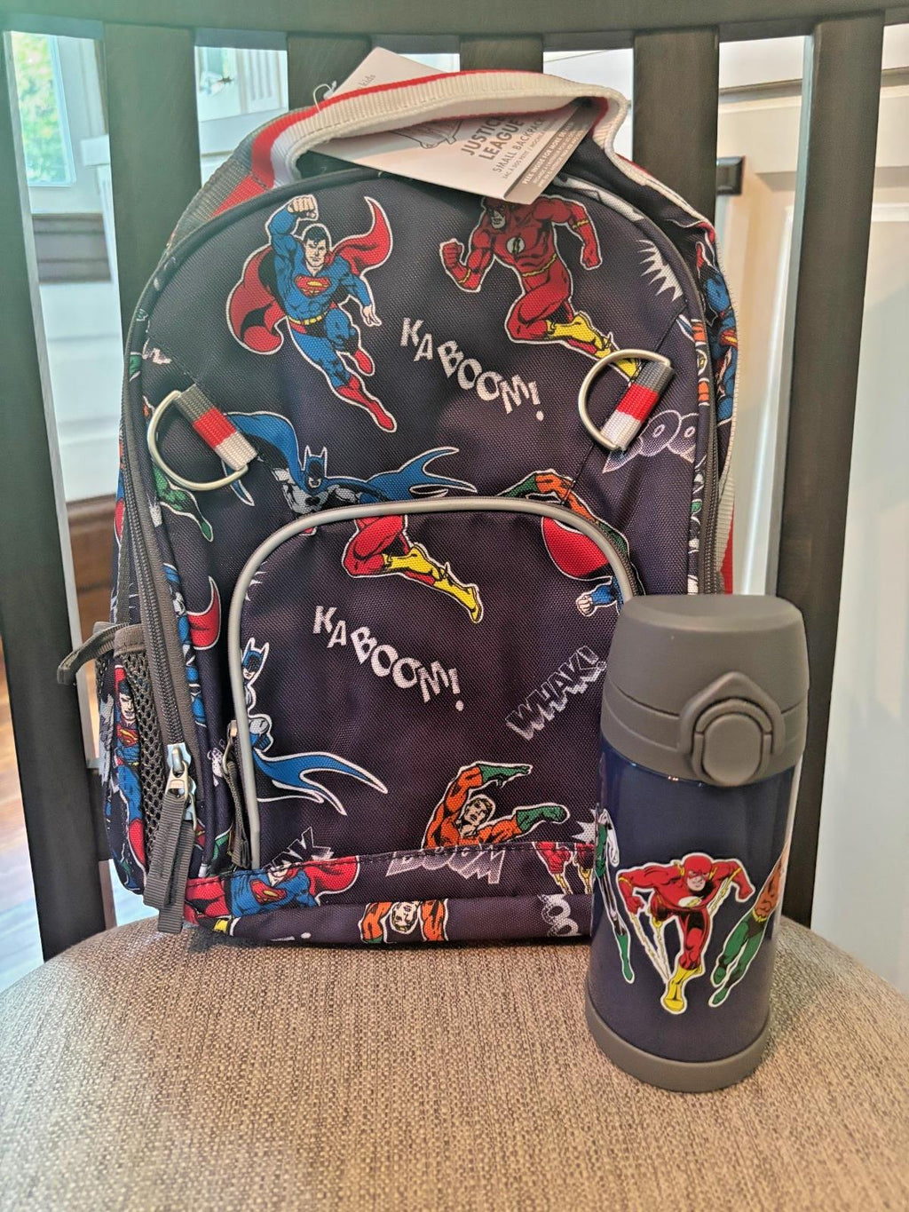 Pottery barn School backpack Superman Marvel Comic travel sport bag Boy kid ??