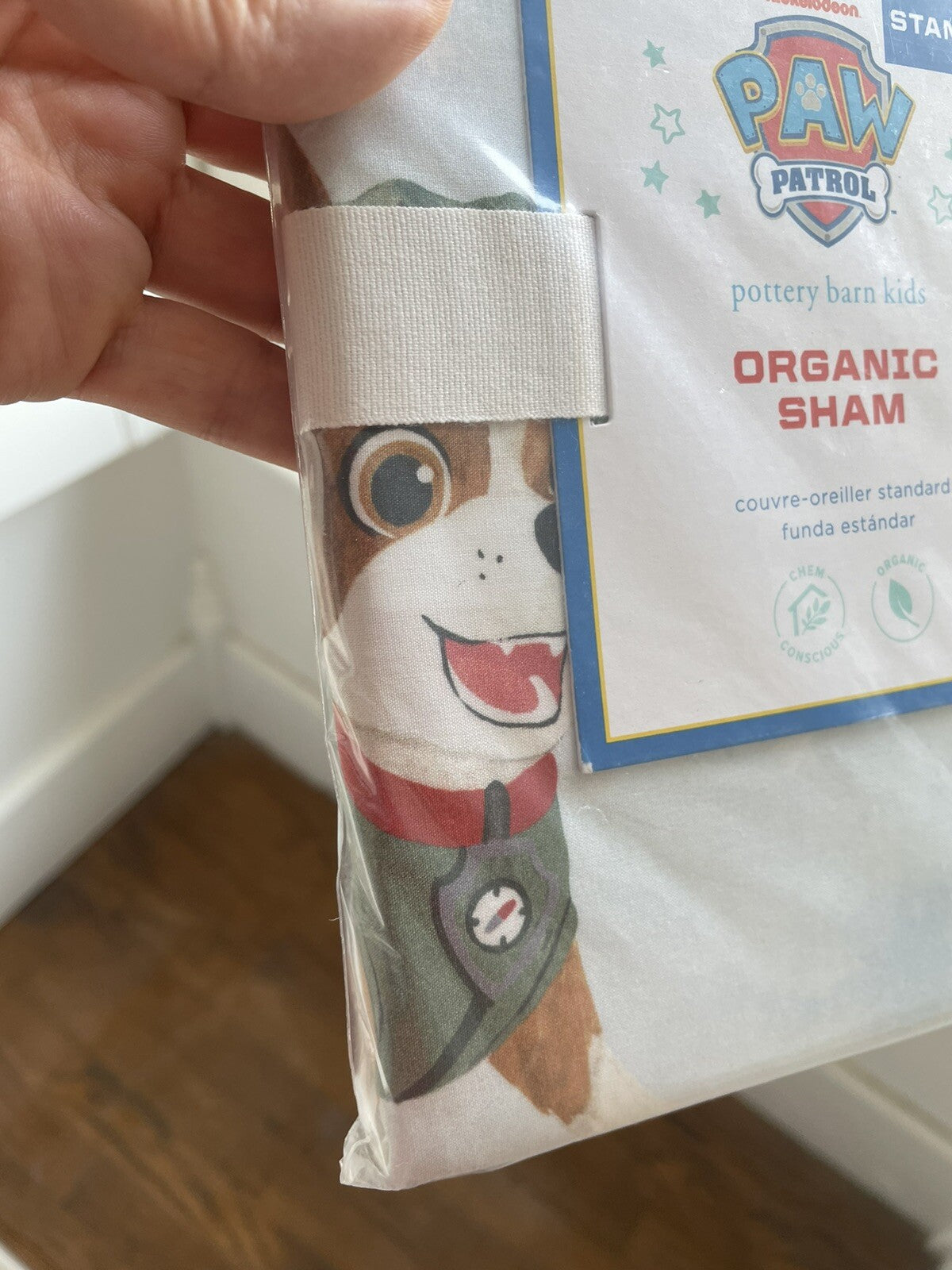 Pottery Barn Disney PILLOW SHAM holiday Gift Paw Patrol Dog school star Ryder .