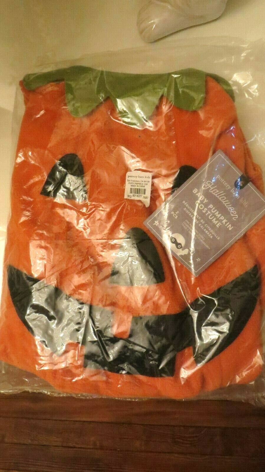 Pottery Barn Disney holiday Pumpkin costume baby Halloween party 3-6 M NEW /