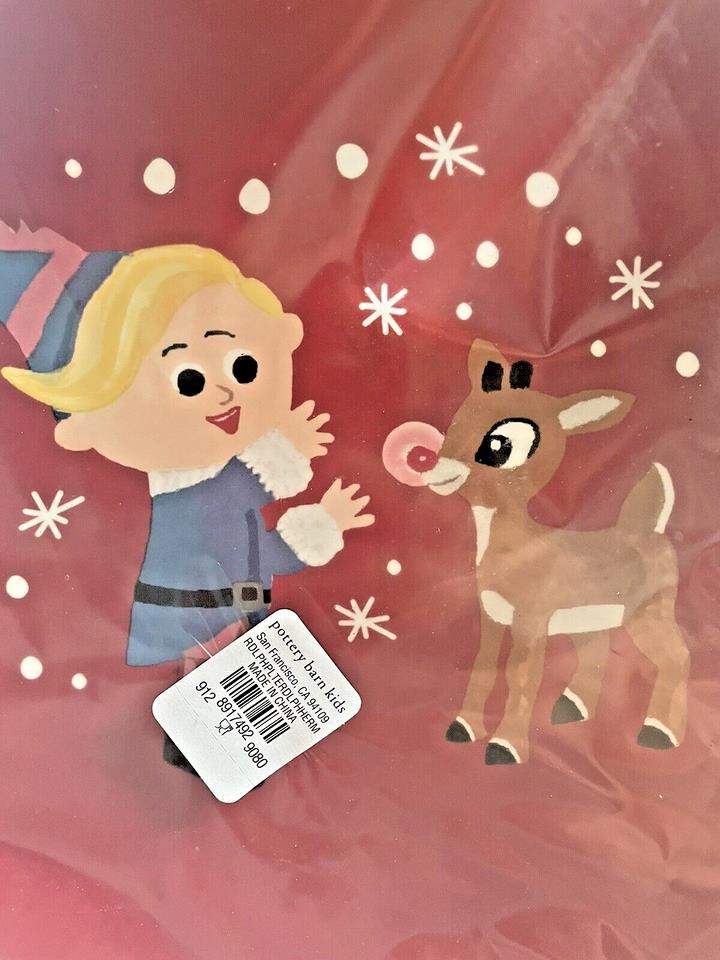 Disney Pottery Barn holiday Plate Rudolph Hermey Santa Christmas gift party ]