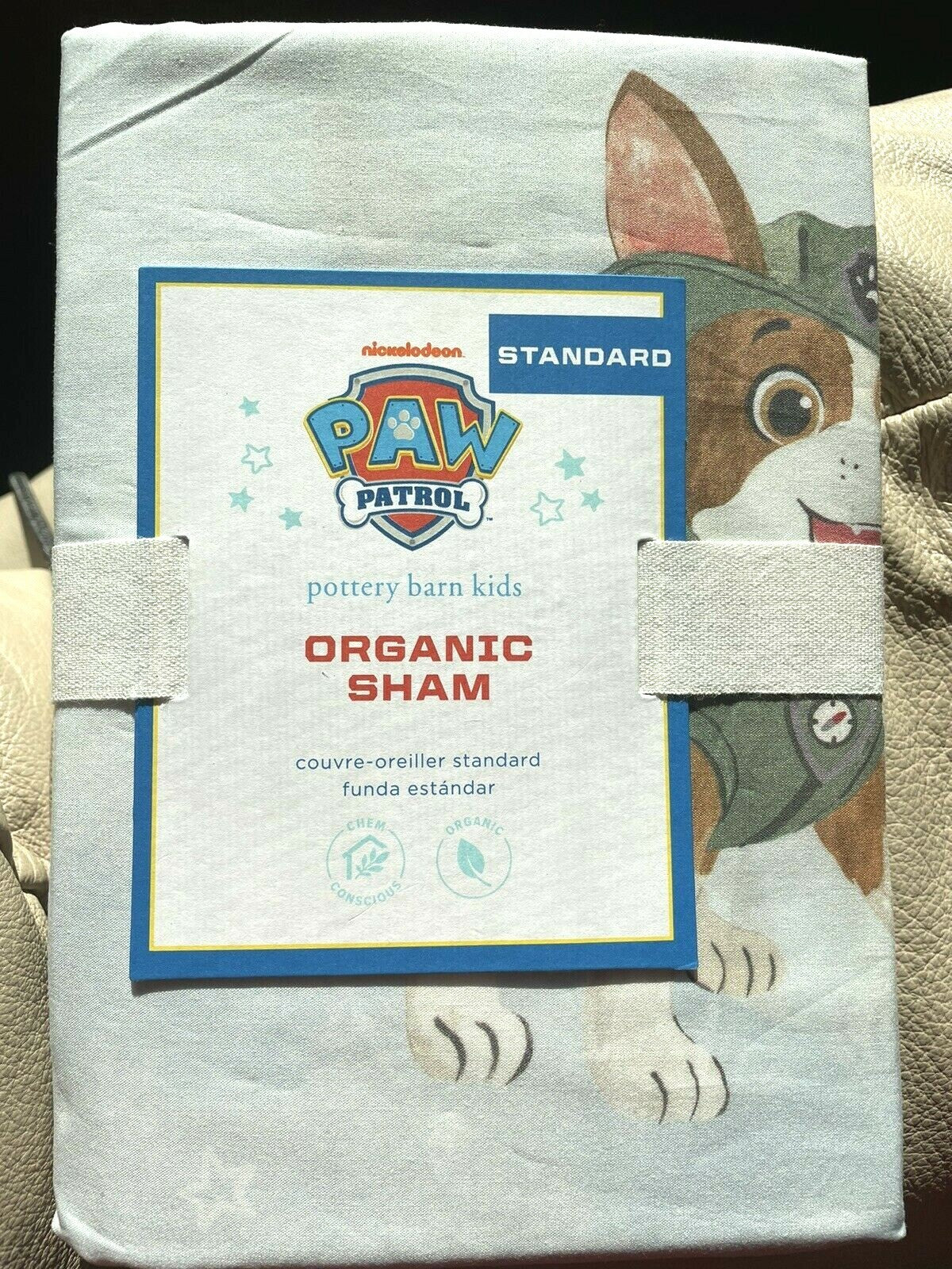 Pottery Barn Disney PILLOW SHAM holiday Gift Paw Patrol Dog school star Ryder .